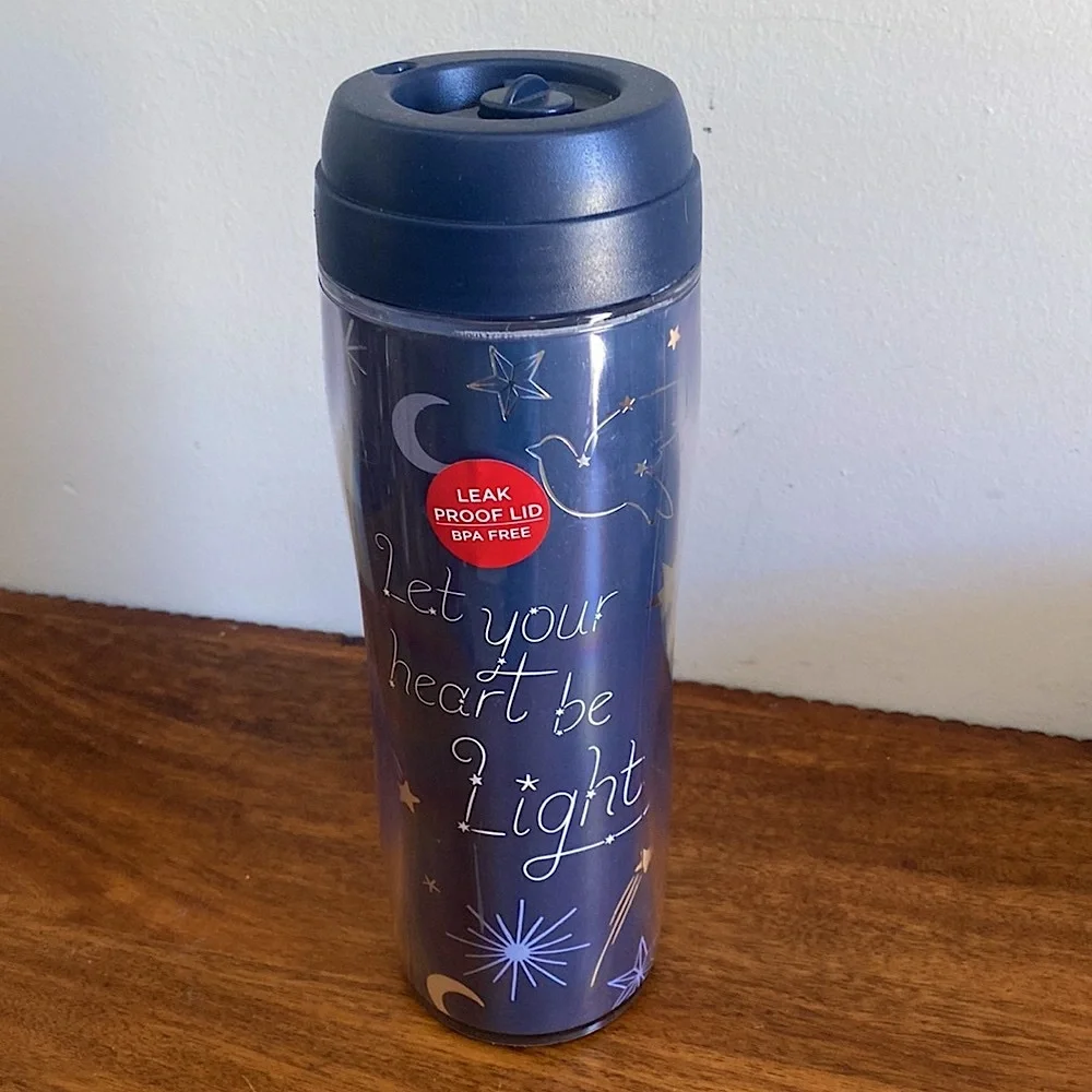 New Kohl's Holiday Tumbler Let Your Heart Be Light Cups 9.5